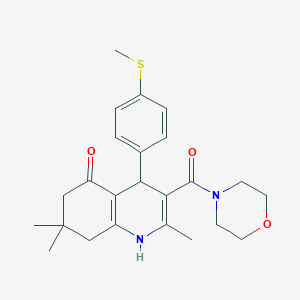 molecular formula C24H30N2O3S B4072590 2,7,7-trimethyl-4-[4-(methylthio)phenyl]-3-(4-morpholinylcarbonyl)-4,6,7,8-tetrahydro-5(1H)-quinolinone 