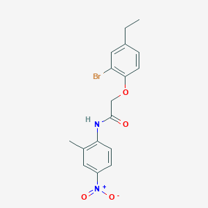 2-(2-bromo-4-ethylphenoxy)-N-(2-methyl-4-nitrophenyl)acetamide