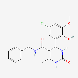 N-benzyl-4-(5-chloro-2-hydroxy-3-methoxyphenyl)-6-methyl-2-oxo-1,2,3,4-tetrahydro-5-pyrimidinecarboxamide