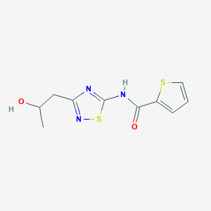 molecular formula C10H11N3O2S2 B4072618 N-[3-(2-hydroxypropyl)-1,2,4-thiadiazol-5-yl]-2-thiophenecarboxamide 