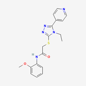 2-{[4-ethyl-5-(4-pyridinyl)-4H-1,2,4-triazol-3-yl]thio}-N-(2-methoxyphenyl)acetamide