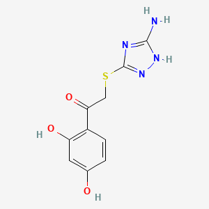 2-[(5-amino-4H-1,2,4-triazol-3-yl)thio]-1-(2,4-dihydroxyphenyl)ethanone