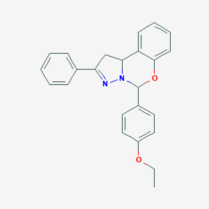 molecular formula C24H22N2O2 B407266 5-(4-Ethoxyphenyl)-2-phenyl-1,10b-dihydropyrazolo[1,5-c][1,3]benzoxazine CAS No. 332059-84-4