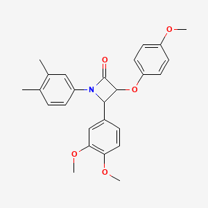 molecular formula C26H27NO5 B4072671 4-(3,4-dimethoxyphenyl)-1-(3,4-dimethylphenyl)-3-(4-methoxyphenoxy)-2-azetidinone 