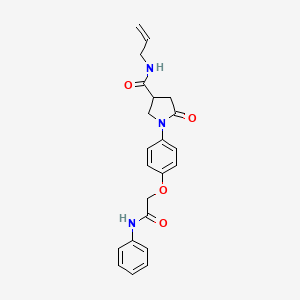 molecular formula C22H23N3O4 B4072682 N-allyl-1-[4-(2-anilino-2-oxoethoxy)phenyl]-5-oxo-3-pyrrolidinecarboxamide 