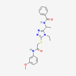 N-{1-[4-ethyl-5-({2-[(3-methoxyphenyl)amino]-2-oxoethyl}thio)-4H-1,2,4-triazol-3-yl]ethyl}benzamide