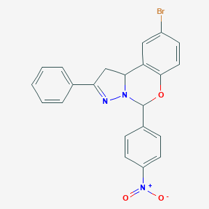 9-Bromo-5-(4-nitrophenyl)-2-phenyl-1,10b-dihydropyrazolo[1,5-c][1,3]benzoxazine