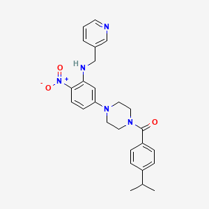 5-[4-(4-isopropylbenzoyl)-1-piperazinyl]-2-nitro-N-(3-pyridinylmethyl)aniline