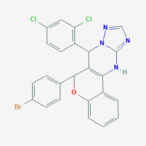 6-(4-bromophenyl)-7-(2,4-dichlorophenyl)-7,12-dihydro-6H-chromeno[4,3-d][1,2,4]triazolo[1,5-a]pyrimidine