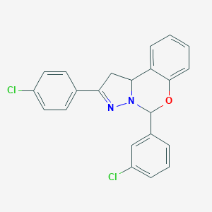 5-(3-Chlorophenyl)-2-(4-chlorophenyl)-1,10b-dihydropyrazolo[1,5-c][1,3]benzoxazine