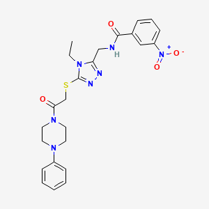 N-[(4-ethyl-5-{[2-oxo-2-(4-phenyl-1-piperazinyl)ethyl]thio}-4H-1,2,4-triazol-3-yl)methyl]-3-nitrobenzamide