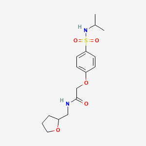 2-{4-[(isopropylamino)sulfonyl]phenoxy}-N-(tetrahydro-2-furanylmethyl)acetamide