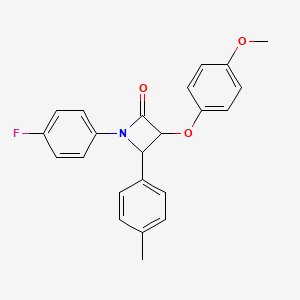 molecular formula C23H20FNO3 B4072766 1-(4-fluorophenyl)-3-(4-methoxyphenoxy)-4-(4-methylphenyl)-2-azetidinone 