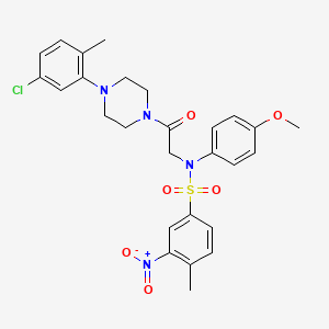 N-{2-[4-(5-Chloro-2-methyl-phenyl)-piperazin-1-yl]-2-oxo-ethyl}-N-(4-methoxy-phenyl)-4-methyl-3-nitro-benzenesulfonamide