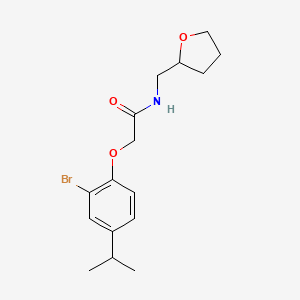 2-(2-bromo-4-isopropylphenoxy)-N-(tetrahydro-2-furanylmethyl)acetamide