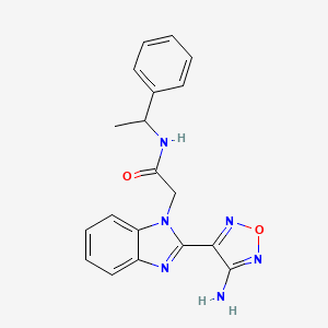 2-[2-(4-amino-1,2,5-oxadiazol-3-yl)-1H-benzimidazol-1-yl]-N-(1-phenylethyl)acetamide