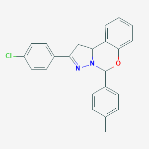 molecular formula C23H19ClN2O B407283 2-(4-Chlorophenyl)-5-(4-methylphenyl)-1,10b-dihydropyrazolo[1,5-c][1,3]benzoxazine 