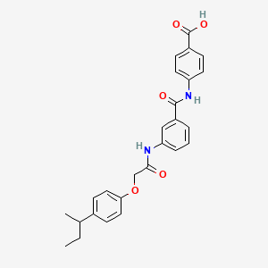 molecular formula C26H26N2O5 B4072830 4-[(3-{[(4-sec-butylphenoxy)acetyl]amino}benzoyl)amino]benzoic acid 