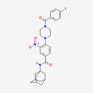 molecular formula C28H31FN4O4 B4072836 N-1-adamantyl-4-[4-(4-fluorobenzoyl)-1-piperazinyl]-3-nitrobenzamide 