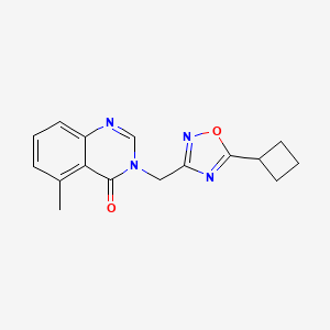 molecular formula C16H16N4O2 B4072846 3-[(5-cyclobutyl-1,2,4-oxadiazol-3-yl)methyl]-5-methylquinazolin-4(3H)-one 