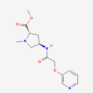 methyl (2S,4R)-1-methyl-4-{[(pyridin-3-yloxy)acetyl]amino}pyrrolidine-2-carboxylate