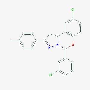 9-Chloro-5-(3-chlorophenyl)-2-(4-methylphenyl)-1,10b-dihydropyrazolo[1,5-c][1,3]benzoxazine