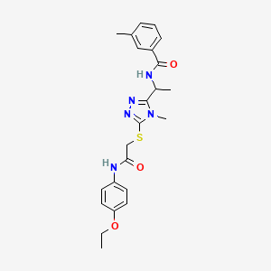 N-{1-[5-({2-[(4-ethoxyphenyl)amino]-2-oxoethyl}thio)-4-methyl-4H-1,2,4-triazol-3-yl]ethyl}-3-methylbenzamide