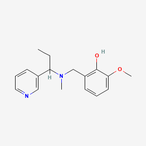 molecular formula C17H22N2O2 B4072906 2-methoxy-6-{[methyl(1-pyridin-3-ylpropyl)amino]methyl}phenol 