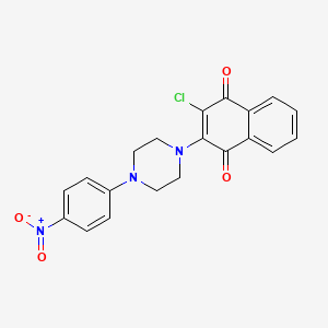 2-chloro-3-[4-(4-nitrophenyl)-1-piperazinyl]naphthoquinone