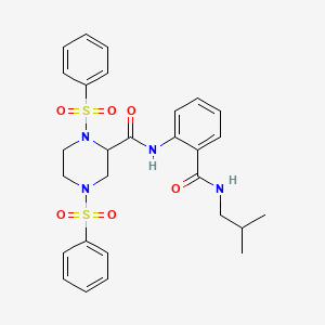 N-{2-[(isobutylamino)carbonyl]phenyl}-1,4-bis(phenylsulfonyl)-2-piperazinecarboxamide