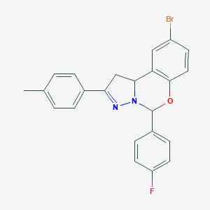 9-Bromo-5-(4-fluorophenyl)-2-(4-methylphenyl)-1,10b-dihydropyrazolo[1,5-c][1,3]benzoxazine