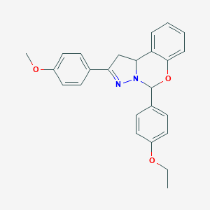 molecular formula C25H24N2O3 B407295 5-(4-Ethoxyphenyl)-2-(4-methoxyphenyl)-1,10b-dihydropyrazolo[1,5-c][1,3]benzoxazine 