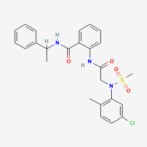 2-{[N-(5-chloro-2-methylphenyl)-N-(methylsulfonyl)glycyl]amino}-N-(1-phenylethyl)benzamide