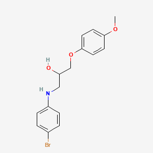 molecular formula C16H18BrNO3 B4072977 1-[(4-bromophenyl)amino]-3-(4-methoxyphenoxy)-2-propanol 