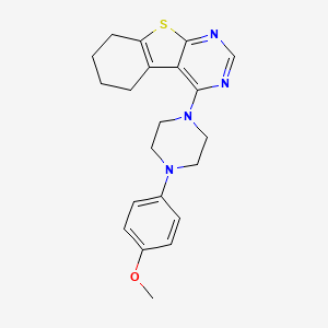 4-[4-(4-methoxyphenyl)-1-piperazinyl]-5,6,7,8-tetrahydro[1]benzothieno[2,3-d]pyrimidine