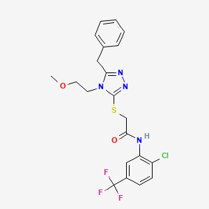 2-{[5-benzyl-4-(2-methoxyethyl)-4H-1,2,4-triazol-3-yl]thio}-N-[2-chloro-5-(trifluoromethyl)phenyl]acetamide