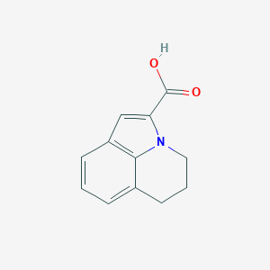 molecular formula C12H11NO2 B040730 5,6-Dihydro-4H-pyrrolo[3,2,1-ij]quinoline-2-carboxylic acid CAS No. 117273-45-7