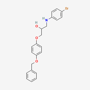 molecular formula C22H22BrNO3 B4073010 1-[4-(benzyloxy)phenoxy]-3-[(4-bromophenyl)amino]-2-propanol 