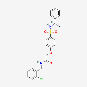 N-(2-chlorobenzyl)-2-(4-{[(1-phenylethyl)amino]sulfonyl}phenoxy)acetamide