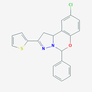 9-Chloro-5-phenyl-2-(2-thienyl)-1,10b-dihydropyrazolo[1,5-c][1,3]benzoxazine