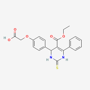 molecular formula C21H20N2O5S B4073037 {4-[5-(ethoxycarbonyl)-6-phenyl-2-thioxo-1,2,3,4-tetrahydro-4-pyrimidinyl]phenoxy}acetic acid 