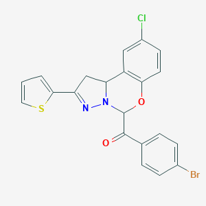(4-Bromophenyl)(9-chloro-2-thien-2-yl-1,10b-dihydropyrazolo[1,5-c][1,3]benzoxazin-5-yl)methanone
