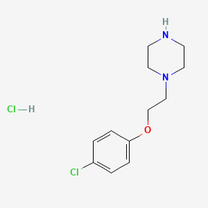 molecular formula C12H18Cl2N2O B4073062 1-[2-(4-chlorophenoxy)ethyl]piperazine hydrochloride 