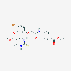 methyl 4-[5-bromo-2-(2-{[4-(ethoxycarbonyl)phenyl]amino}-2-oxoethoxy)phenyl]-6-methyl-2-thioxo-1,2,3,4-tetrahydro-5-pyrimidinecarboxylate