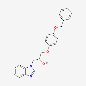 molecular formula C23H22N2O3 B4073075 1-(1H-benzimidazol-1-yl)-3-[4-(benzyloxy)phenoxy]-2-propanol 