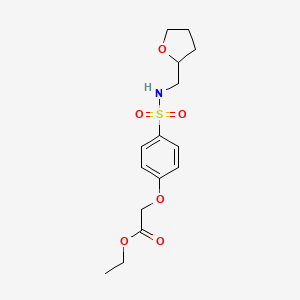 molecular formula C15H21NO6S B4073081 ethyl (4-{[(tetrahydro-2-furanylmethyl)amino]sulfonyl}phenoxy)acetate 