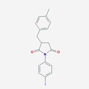 molecular formula C18H16INO2 B407309 1-(4-Iodo-phenyl)-3-(4-methyl-benzyl)-pyrrolidine-2,5-dione 