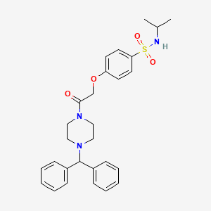 4-{2-[4-(diphenylmethyl)-1-piperazinyl]-2-oxoethoxy}-N-isopropylbenzenesulfonamide