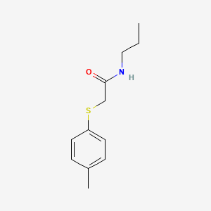 molecular formula C12H17NOS B4073103 2-[(4-methylphenyl)thio]-N-propylacetamide 