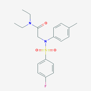 N,N-diethyl-2-[[(4-fluorophenyl)sulfonyl](4-methylphenyl)amino]acetamide